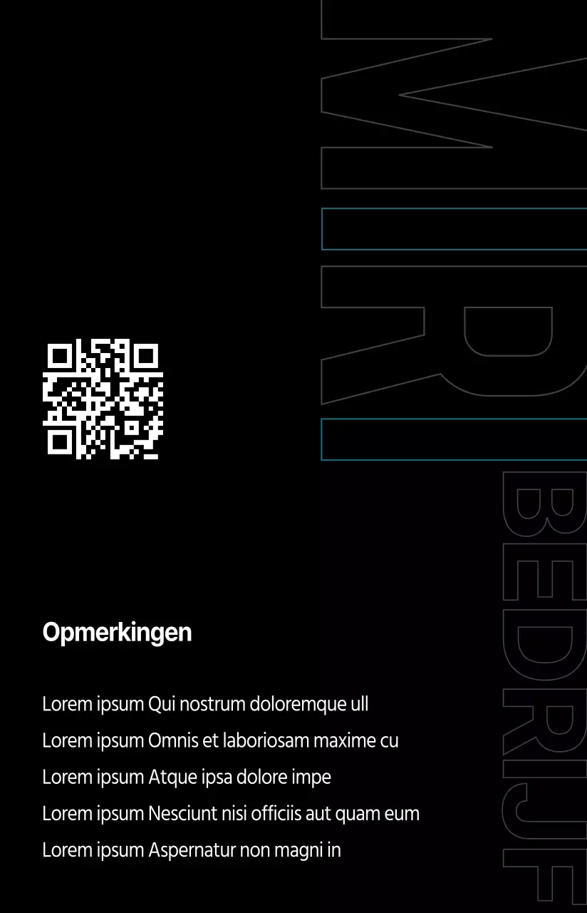 Eenvoudig bedrijf met monochrome blauwe grafische accenten