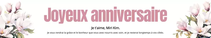 Promouvoir un joyeux anniversaire avec des fleurs roses sur fond blanc