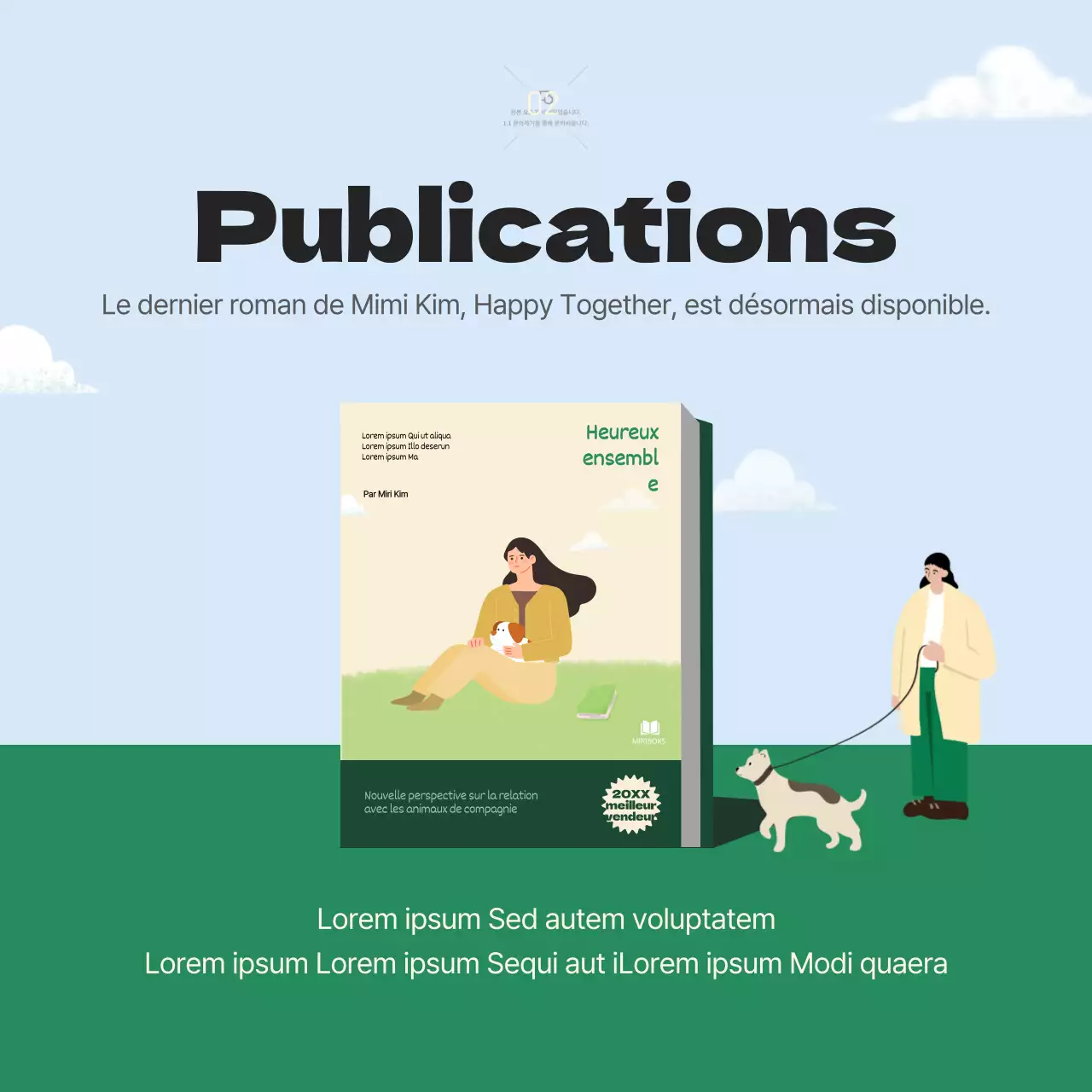 Conférence de presse à l'occasion du lancement d'un livre conceptuel illustré en beige-vert