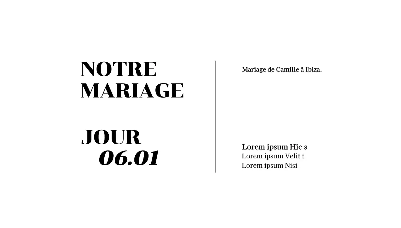 Enveloppe pour carte postale d'invitation au mariage avec texte noir