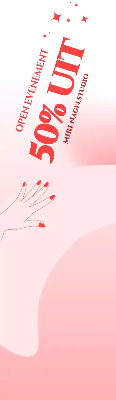 Promoot je nagelsalon met een schattige roze achtergrond