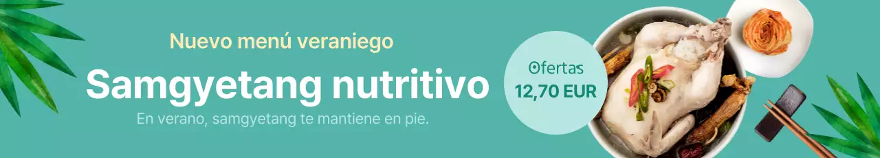 Promover un nuevo menú con fondo verde