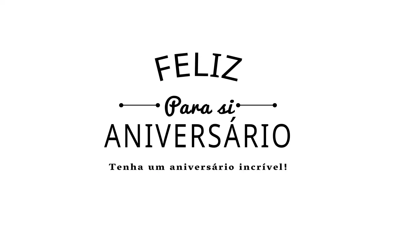 Envelope de postal de aniversário com texto preto e ilustração de linhas