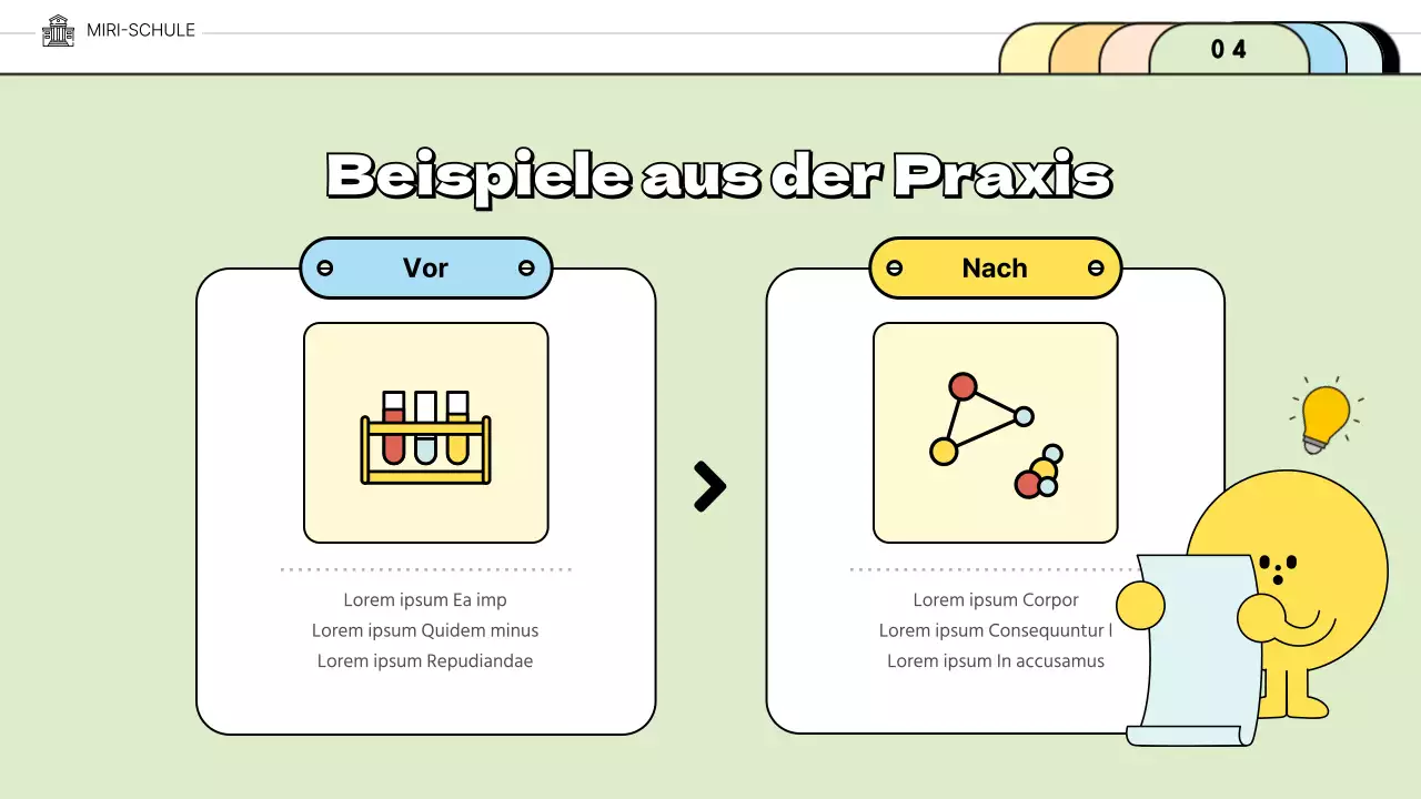 Niedliche Mappen in PastellfarbenVermittlung des Konzepts der Schulbildung