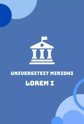 Een blauwe achtergrond van balsa met een logo van de school.