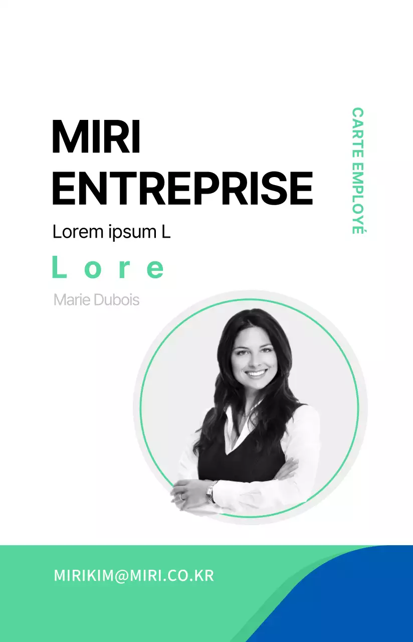 Carte d'entreprise cyan