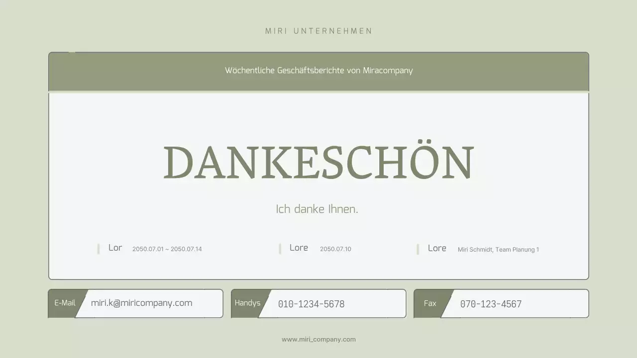 Einfacher, erweiterbarer Wochenbericht in khakifarbenen Pastelltönen