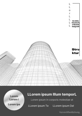 Architektonisches Design mit einer architektonischen Illustration auf weißem Hintergrund