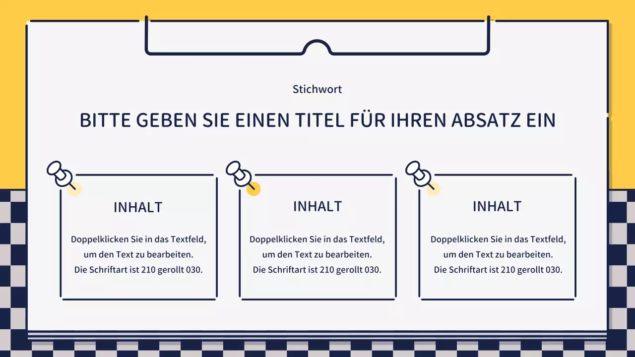Präsentation zur Gestaltung von niedlichen, einfachen Symbolen in Grün und Gelb