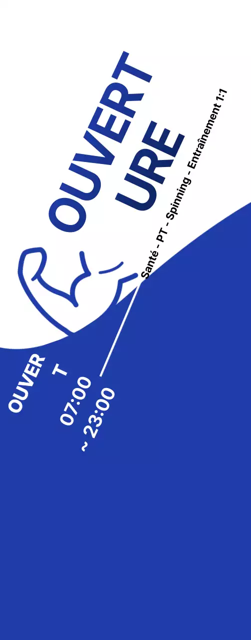 Promouvoir l'Open Fitness avec un look bleu et blanc cool