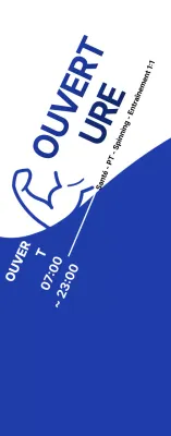 Promouvoir l'Open Fitness avec un look bleu et blanc cool