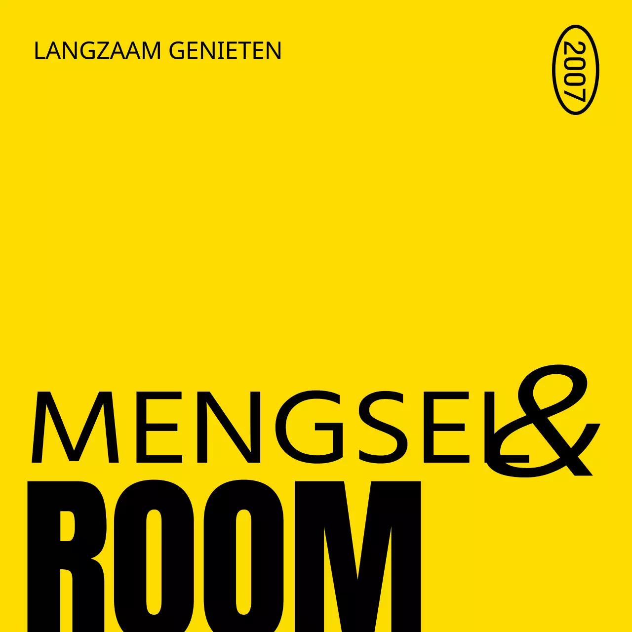 Promoot een hip conceptcafé met een geel met zwarte graffiti-illustratie van een persoon die koffie drinkt.