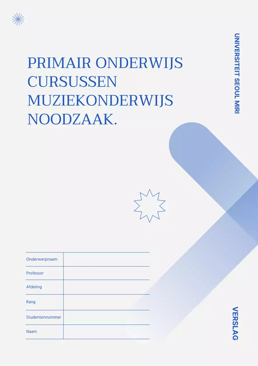 Strakke rapportomslag met blauw kleurverloop en basisvormen