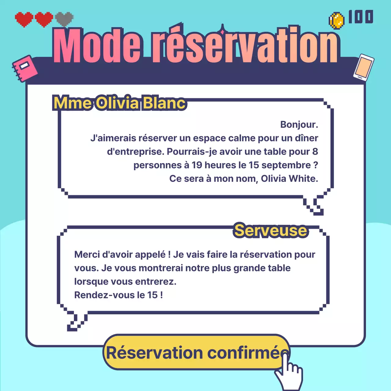 Comment réserver un dîner de quête de jeu