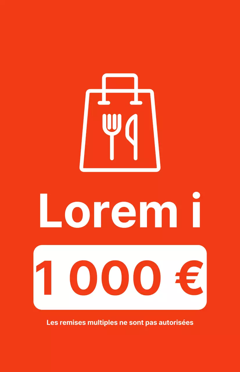 Promouvoir les remises sur les emballages avec un texte blanc contrasté sur fond rouge