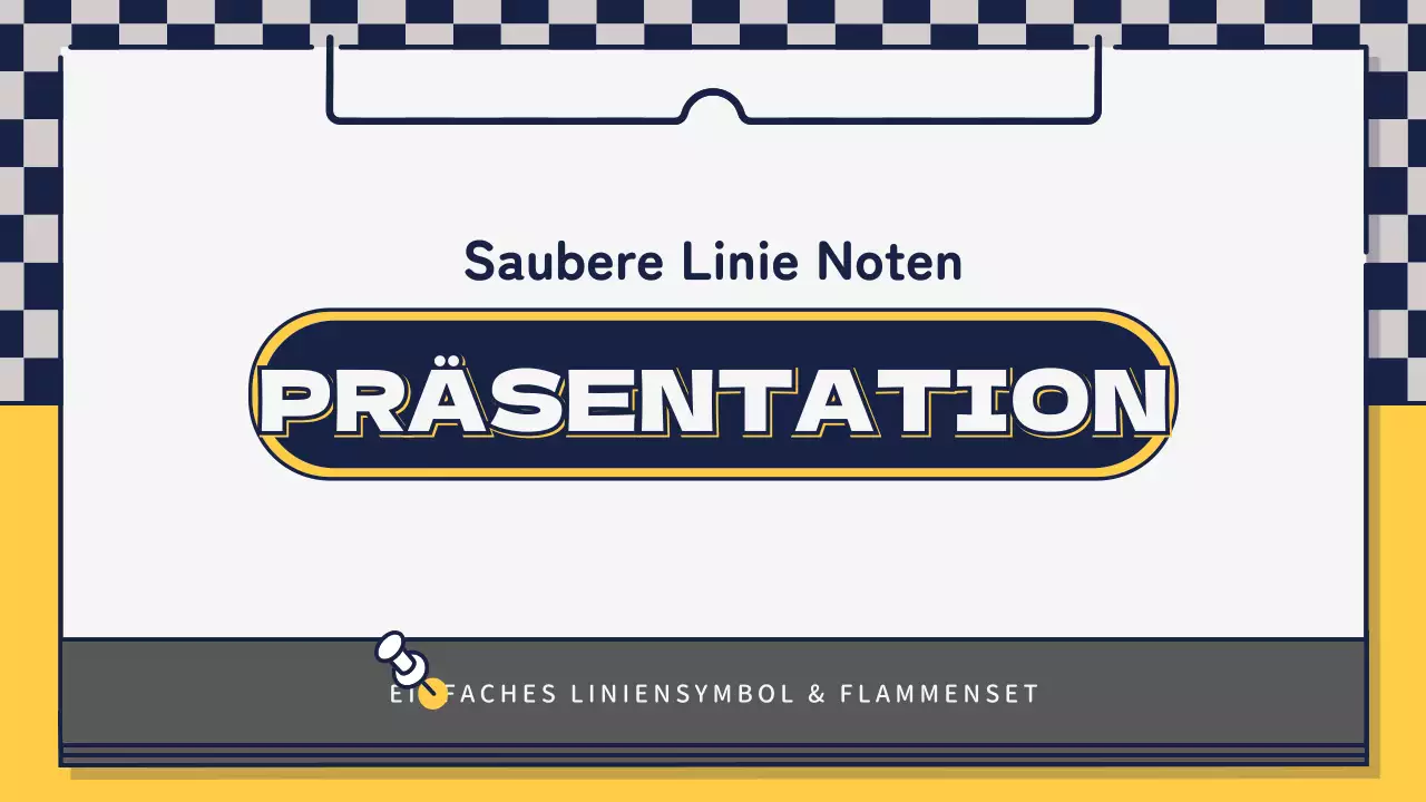 Präsentation zur Gestaltung von niedlichen, einfachen Symbolen in Grün und Gelb