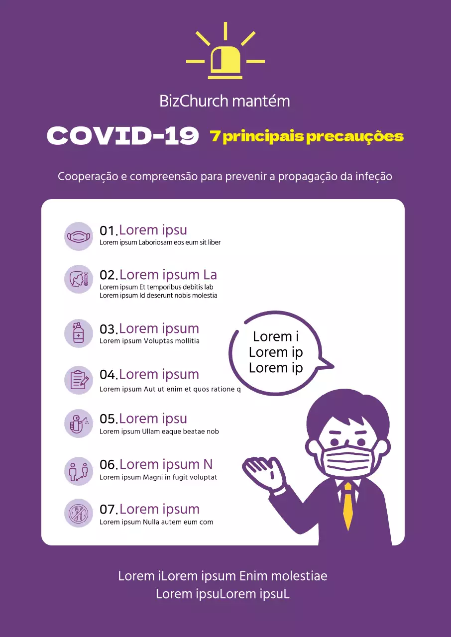 Roxo puro COVID-19 precaução ocular