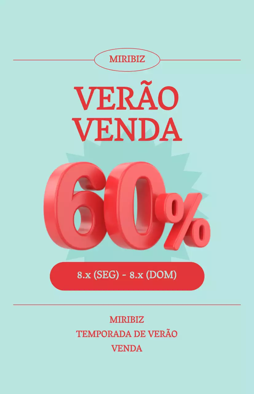 Promoção de saldos de verão com um fundo azul