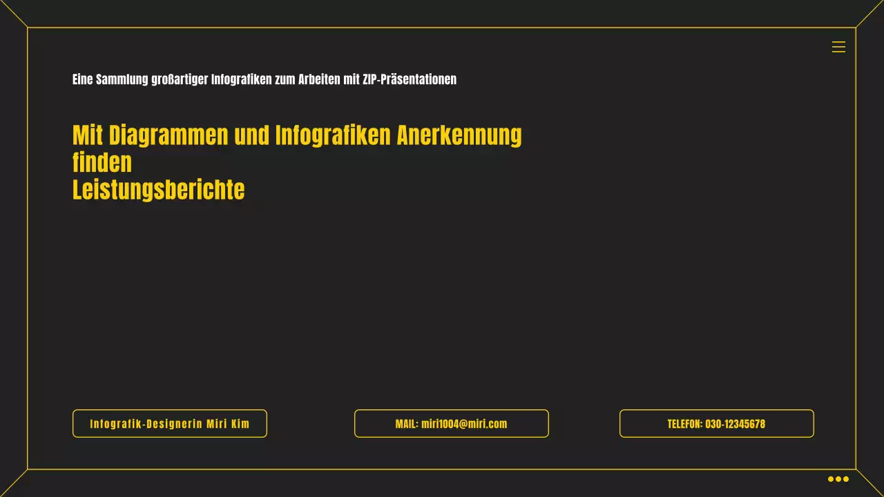 Einfache schwarze und gelbe infografische Business-Scorecard