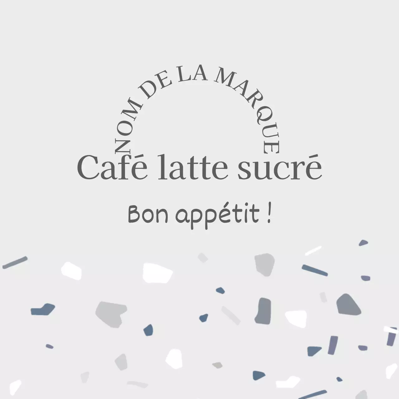 Gris clair à motif de galets latte