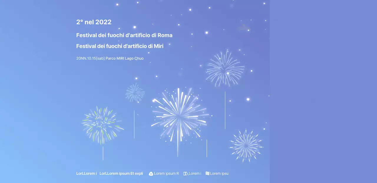 Sfondi sfumati e disegni di stelle per i fuochi d'artificio