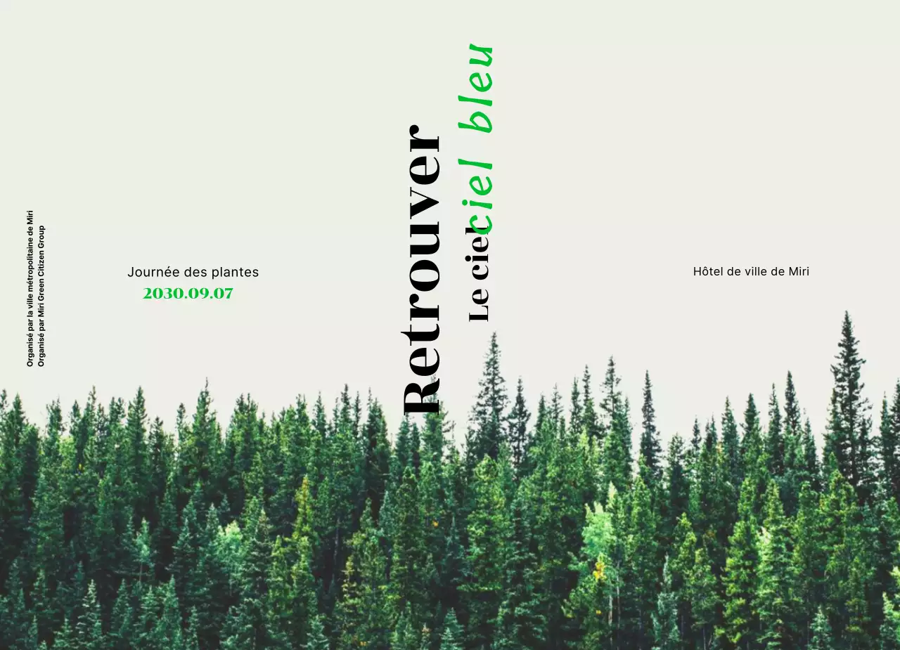 Une célébration simple de la Journée de l'arbre en beige et vert