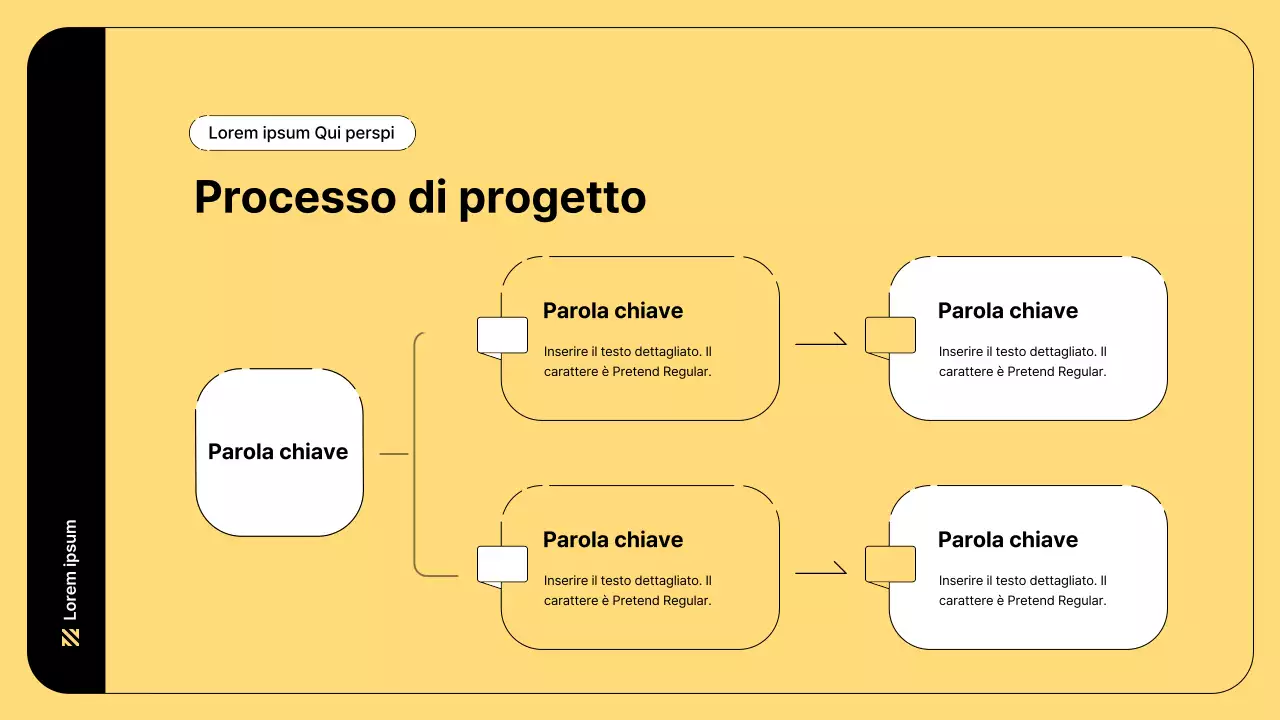 Illustrazione aziendale con linee semplici e colore giallo