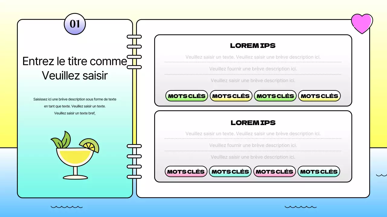 Rapport stratégique kitsch avec un concept de journal de vacances