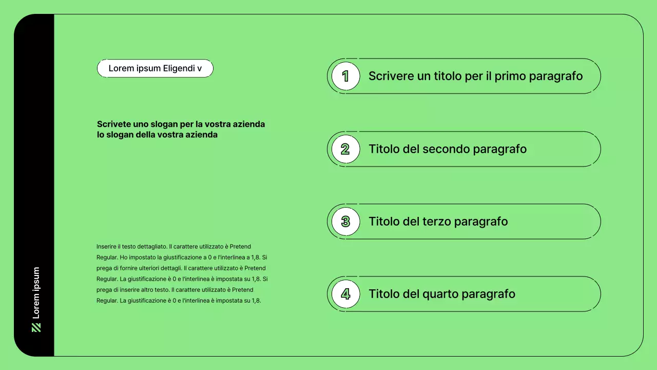 Illustrazione aziendale con linee semplici in verde