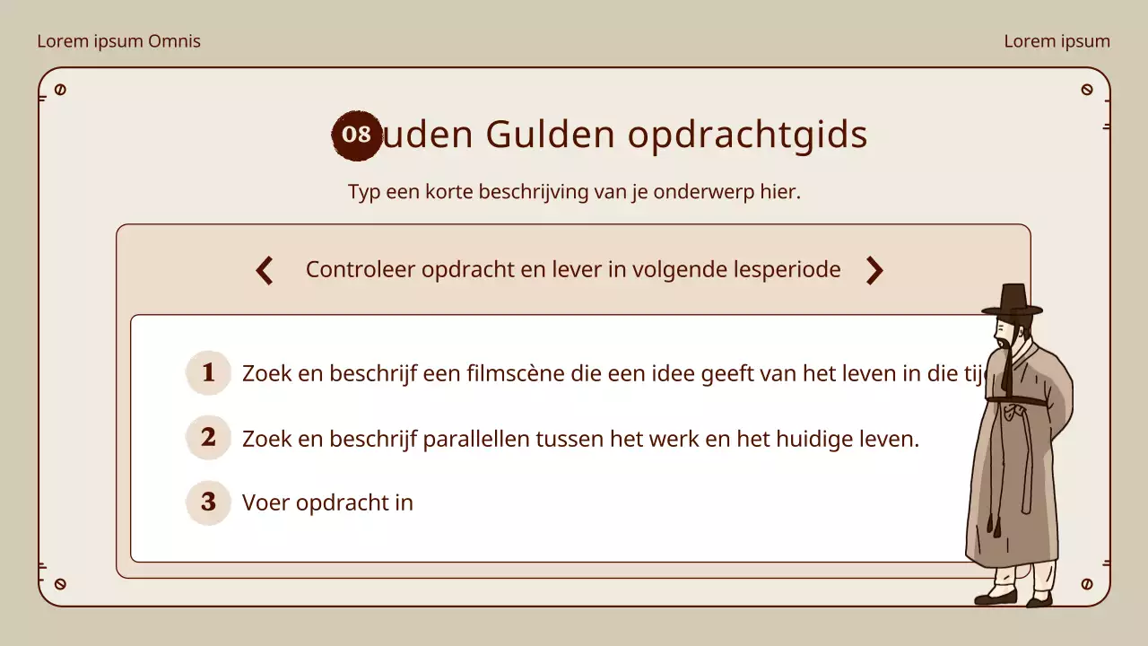 Honggil munt taallessen in beige en bruin