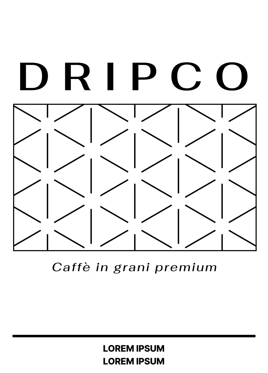 Design con un motivo di linee nere