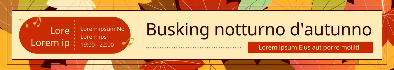 Promuovere un evento di busking autunnale e frondoso