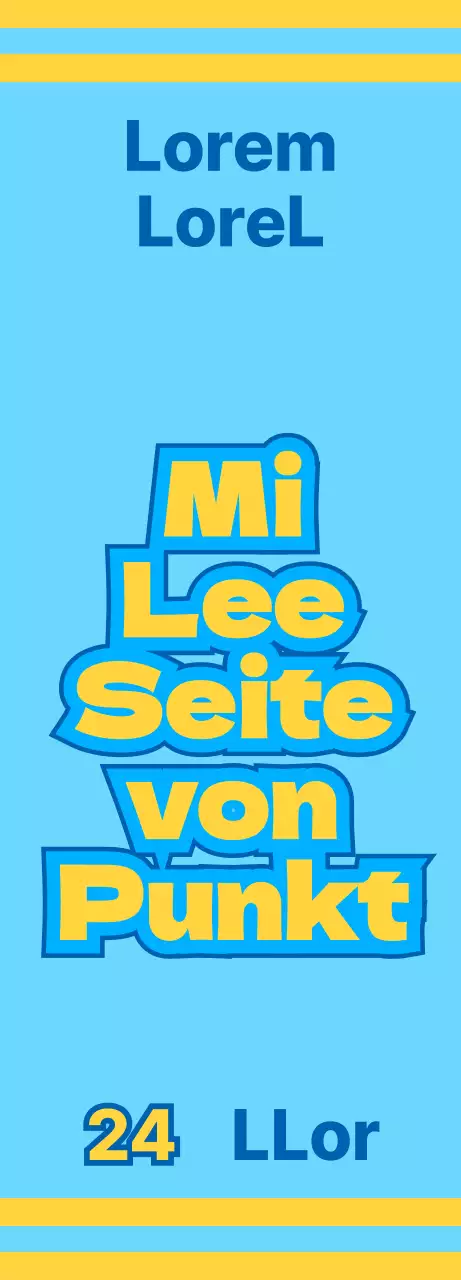 Convenience Store mit blauen und gelben Symbolen, die für verschiedene Dienstleistungen werben