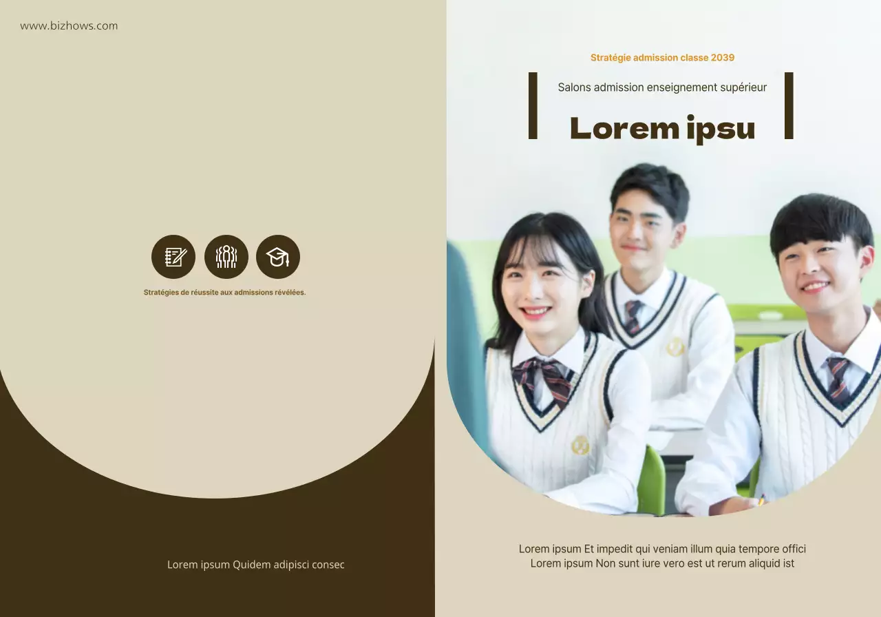 Informations sur les écoles spécialisées dans les examens d'entrée à l'université de couleur marron