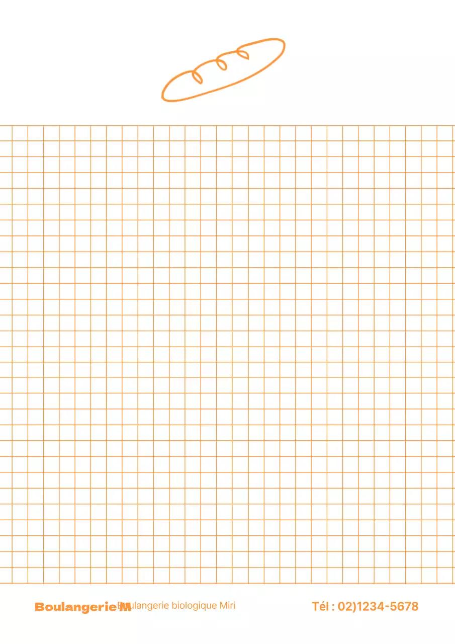 Bloc-notes simple avec illustrations de boulangerie