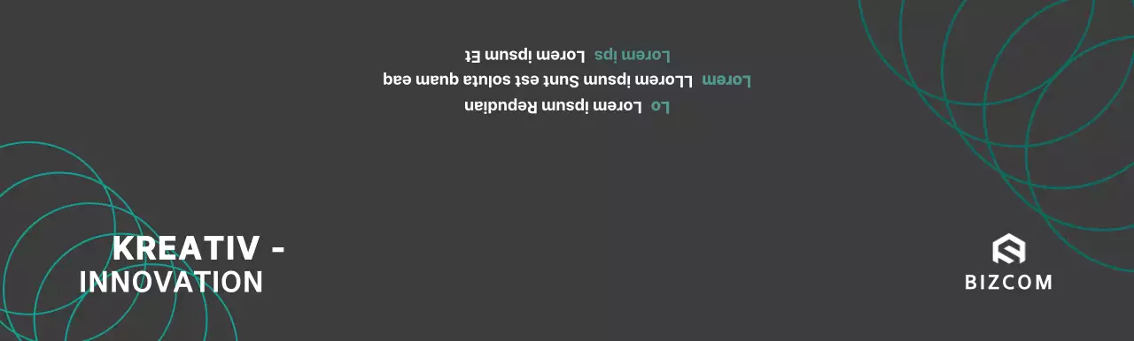 Einfaches Bizcom in Schwarz und Grau zur Werbung für Ihr Unternehmen