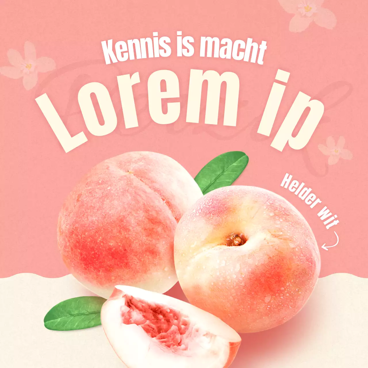 Hoe je mooi fruit in roze en beige perziken bewaart