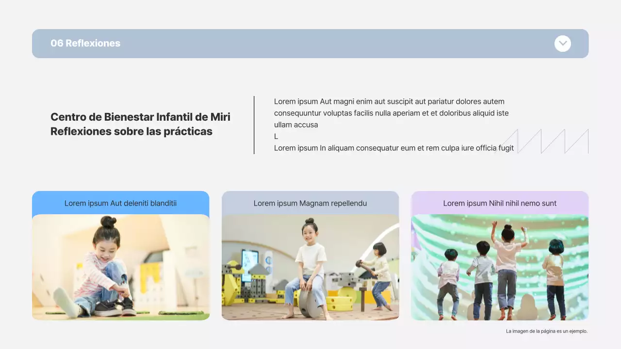 Informe de laboratorio con marcos azul y naranja