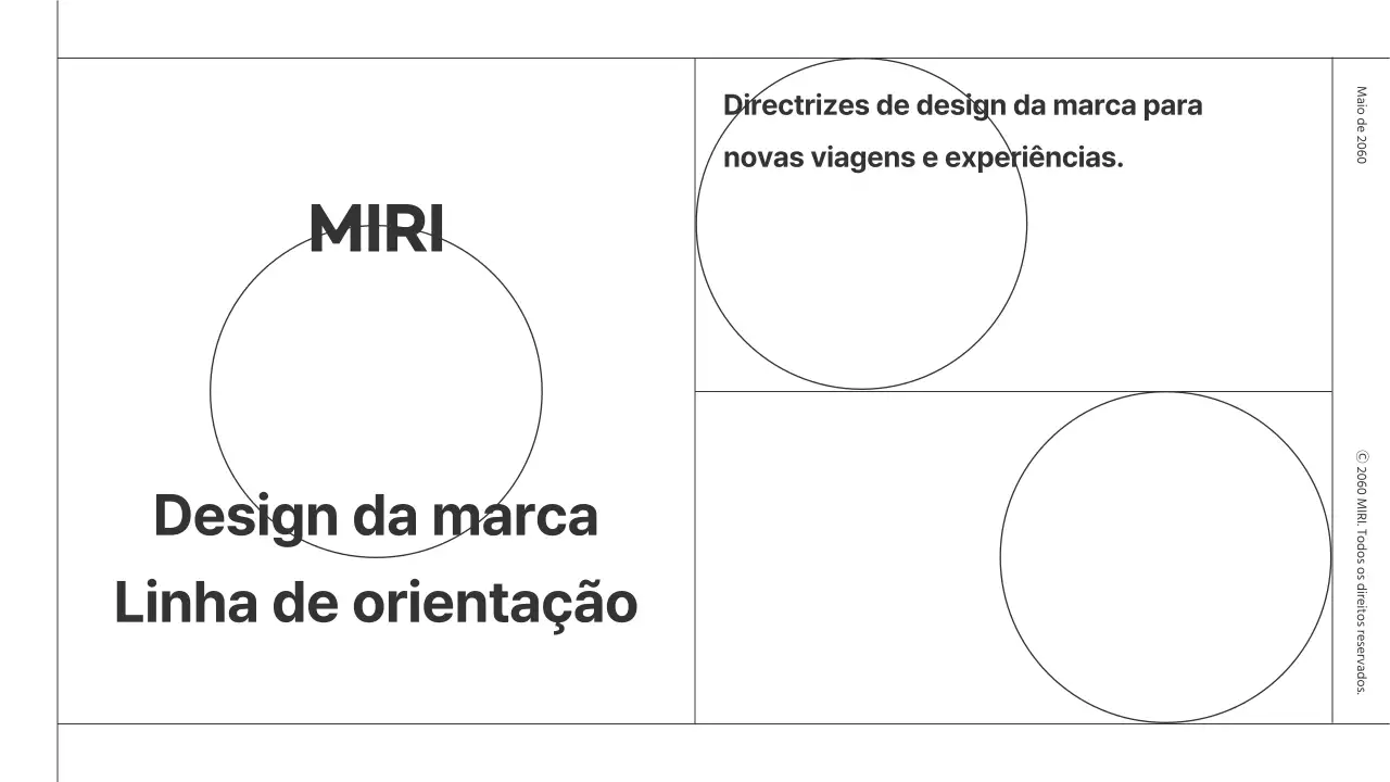 Directrizes de design da marca para um módulo minimalista com linhas brancas e pretas