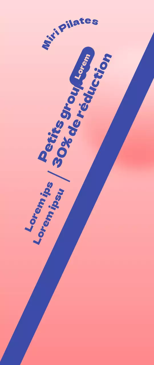 Faites la promotion de votre événement Pilates Open sur fond rose