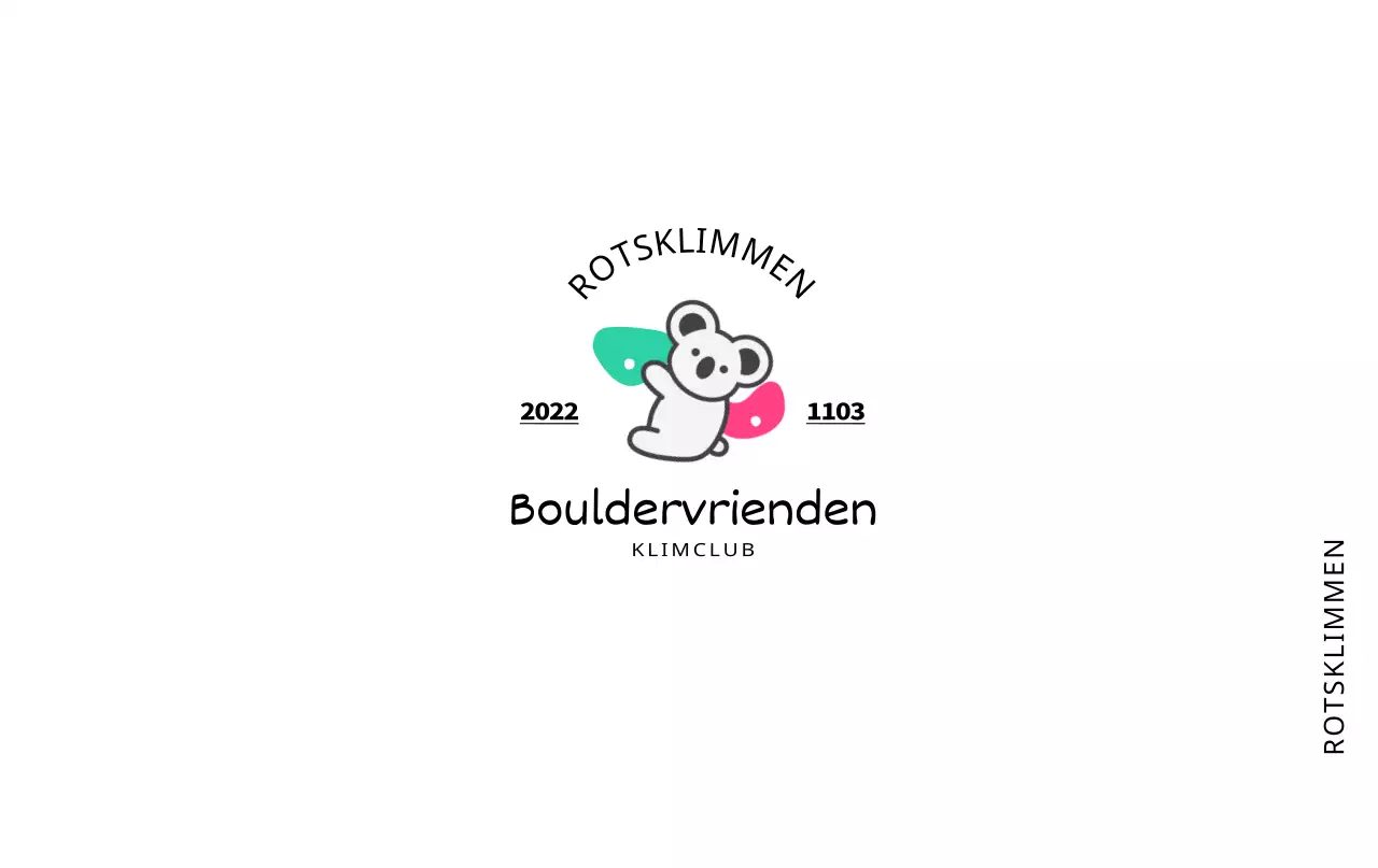 Een eenvoudige en schattige klimclub met kleurrijke kleuren en koala's