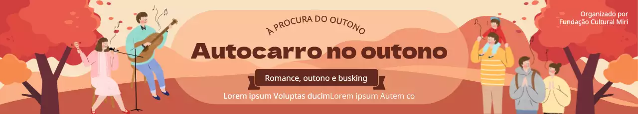 Promova o seu evento de busking com uma ilustração outonal