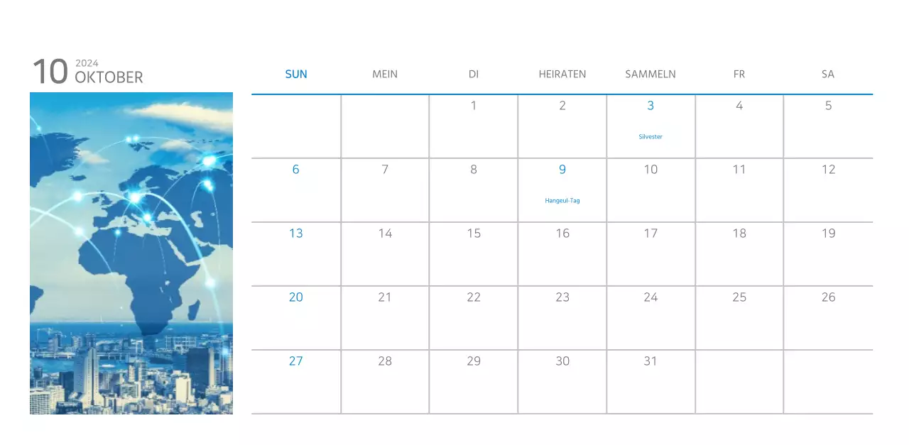 Weißer und einfacher Tischkalender für Unternehmen