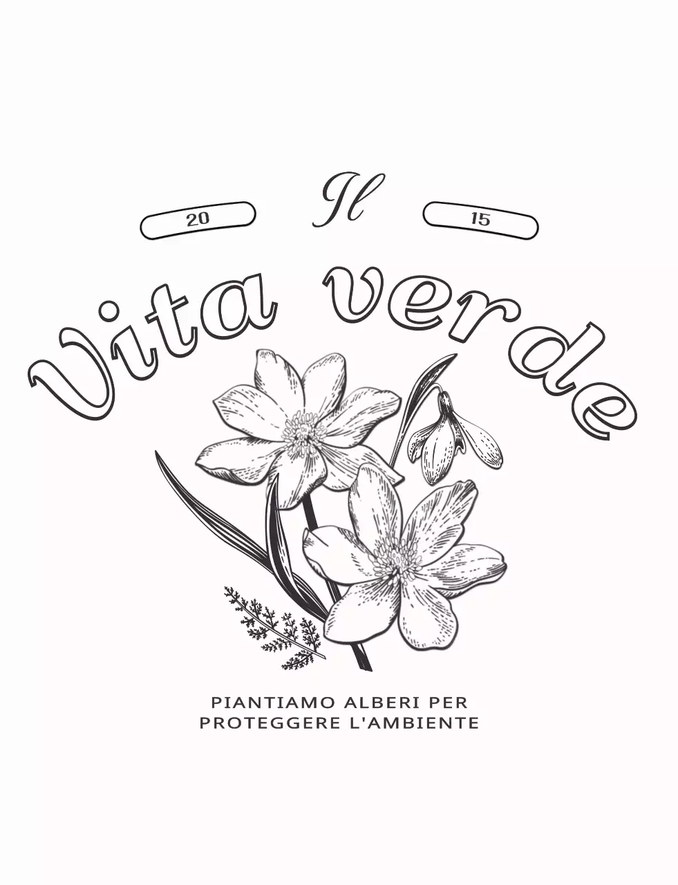 Beni personali con stile di layout di illustrazione botanica sentimentale