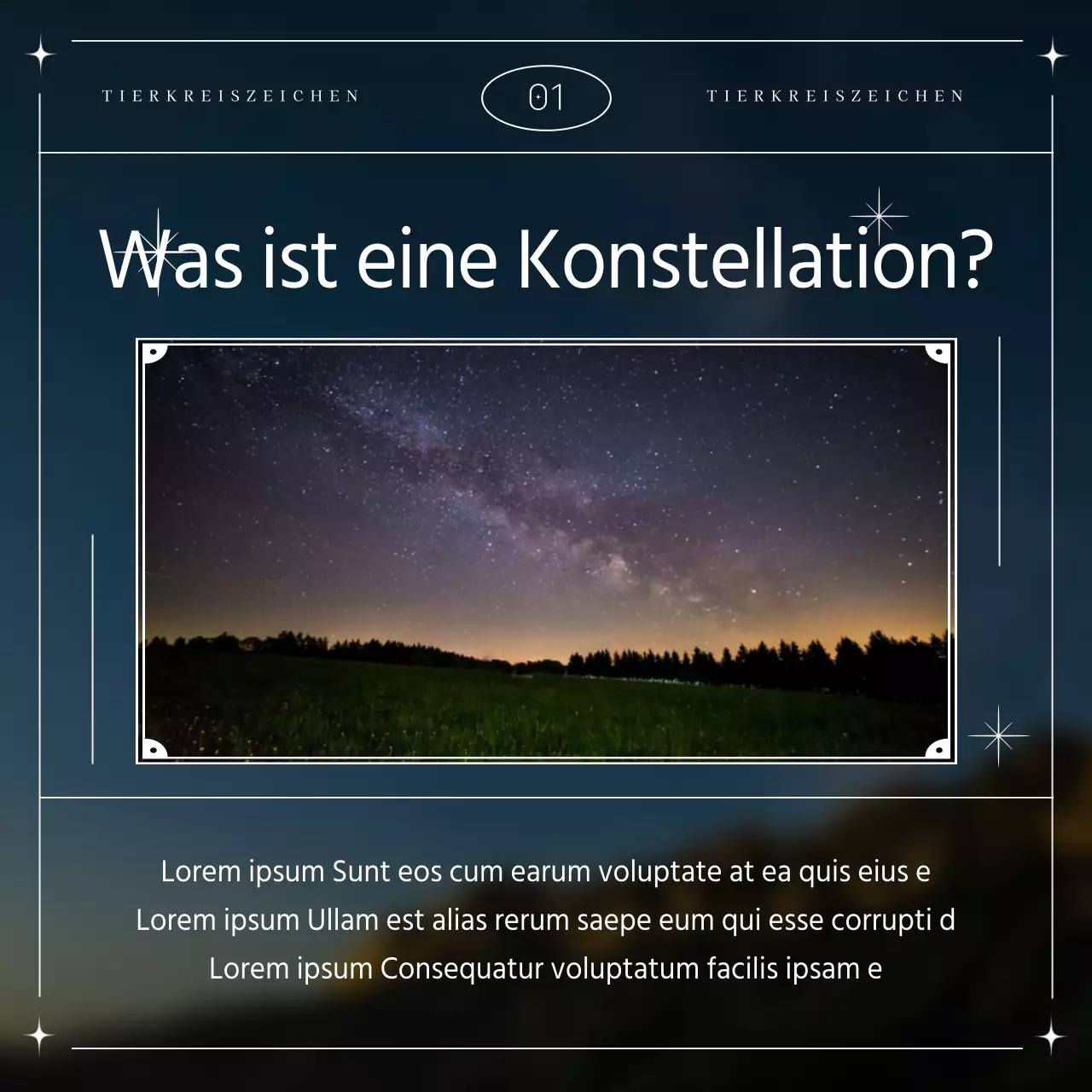 Eine einfache Konstellation mit maritimen Linien und Formen