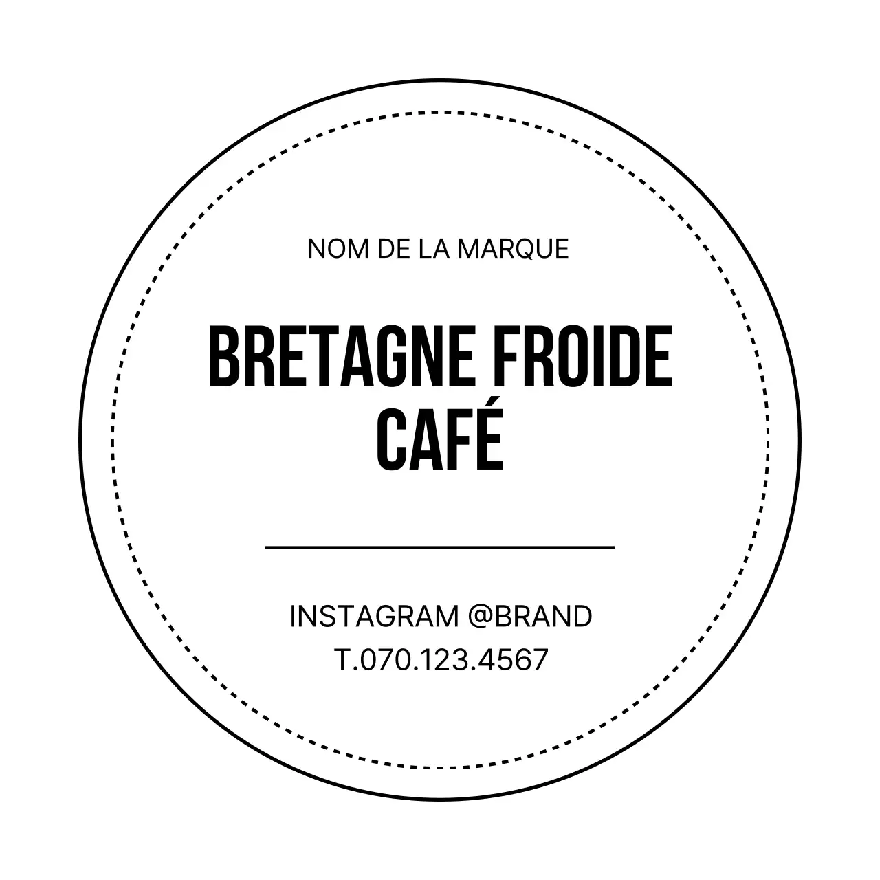 Bordure blanche Cercle de café