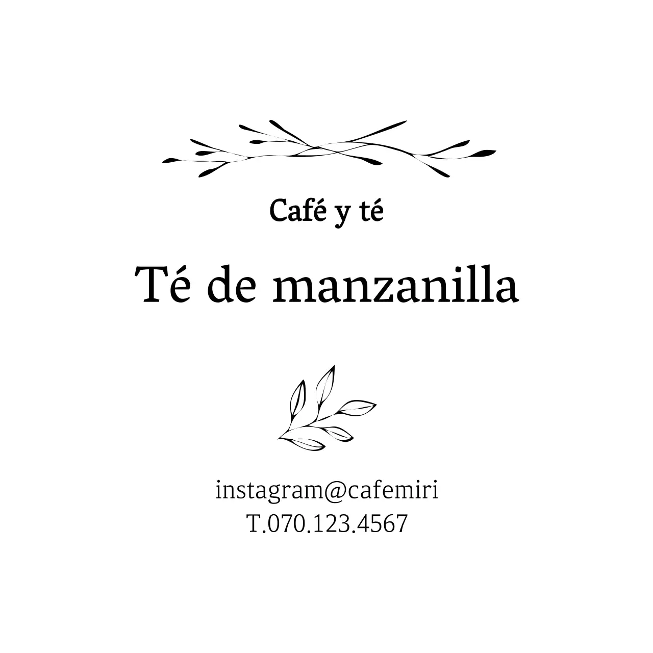 Blanco Ilustración Simple Cafe