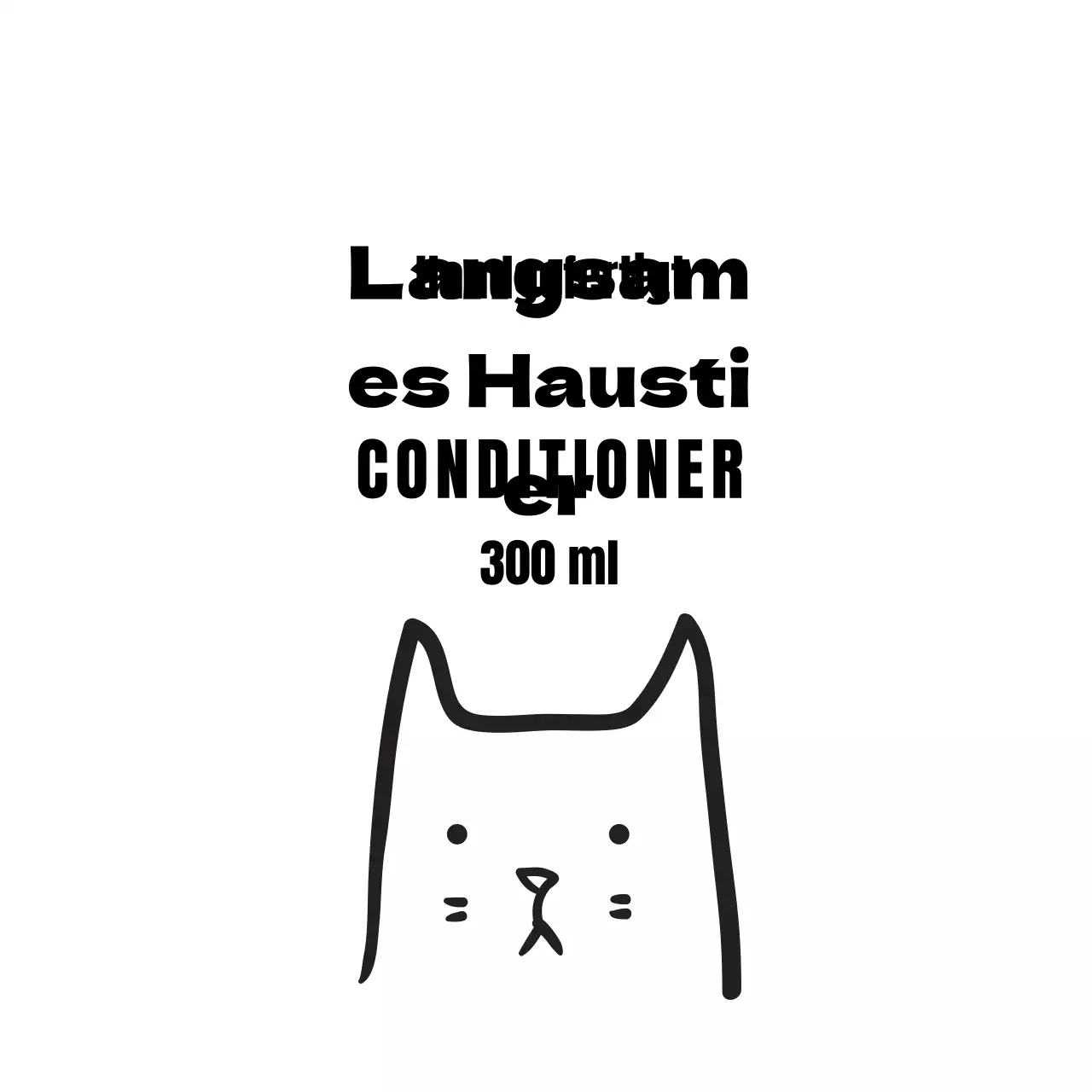 Schwarz-weiß illustriertes Aufbereitungsetikett