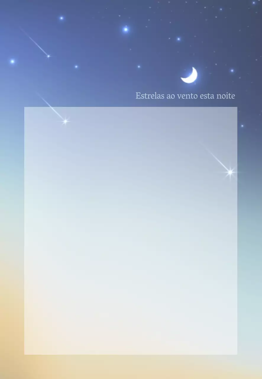 Verso colorido azul sentimento céu noturno
