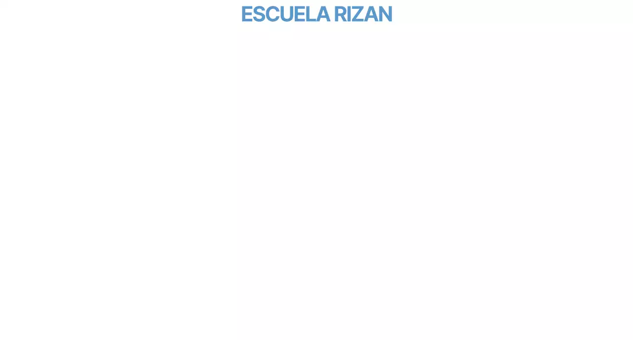 Escuela Lizian sencilla de color azul claro para promocionar la escuela.